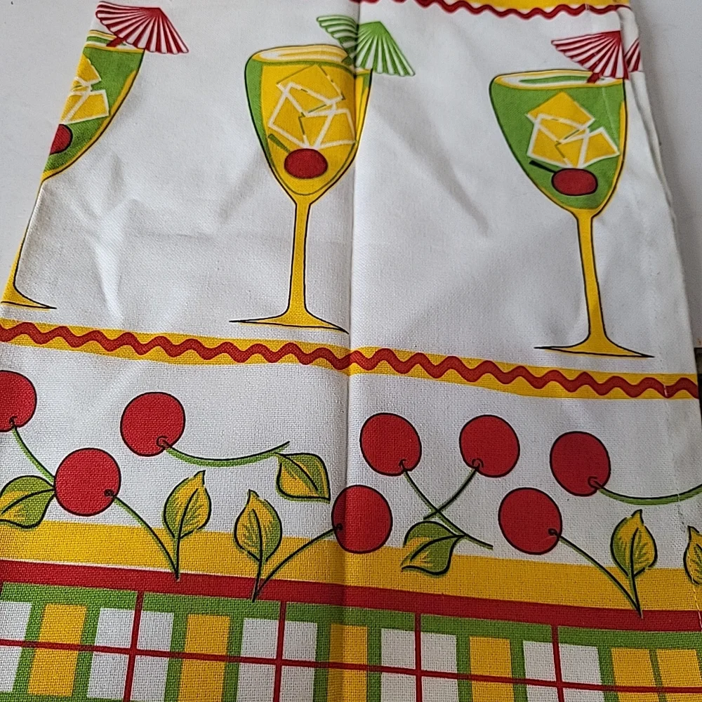 Sur La Table Summer Drinks 100% Cotton Dish Towel